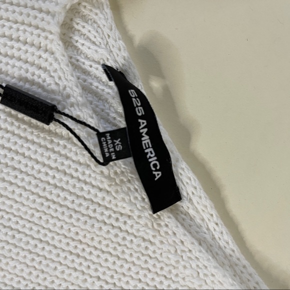 525 America Skater Vneck Ribbed Knit Tank Top in White Size XS NWT - Picture 7 of 8